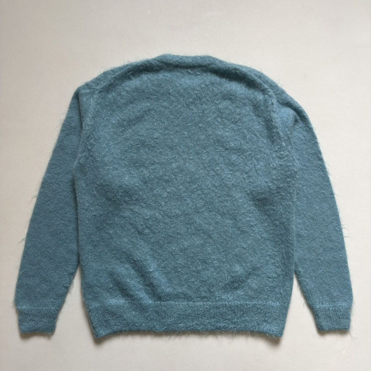 Auralee Crystal Blue Brushed Mohair Sweater Size US L / EU 52-54 / 3 - 10 Thumbnail