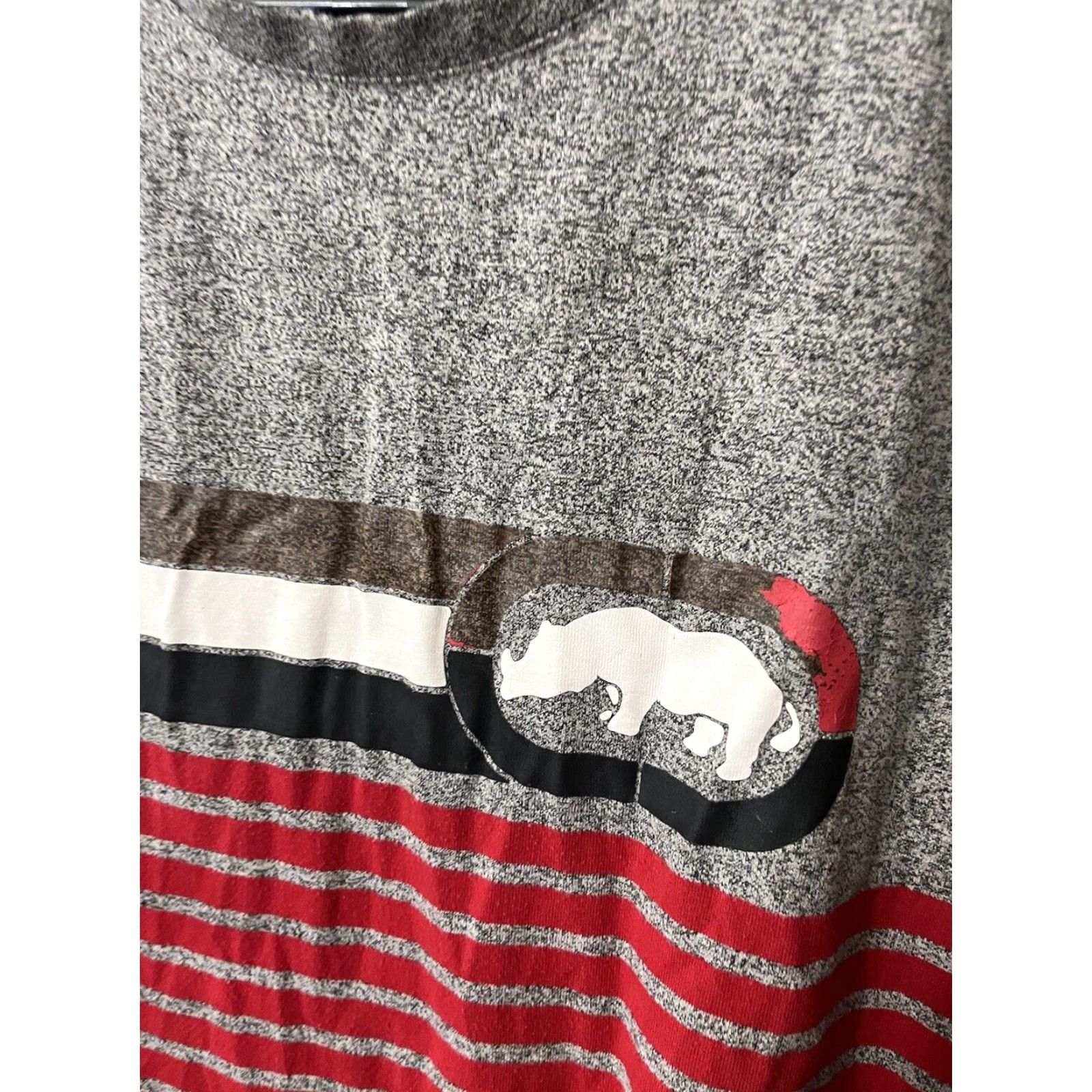 Ecko Unltd. VINTAGE Ecko Unltd T-Shirt Mens XL Gray Striped Short Sleeve Crew Neck Big Logo Shirt Adult XL Gray Striped Logo Casual Everyday Mens Size US XL / EU 56 / 4 - 3 Thumbnail