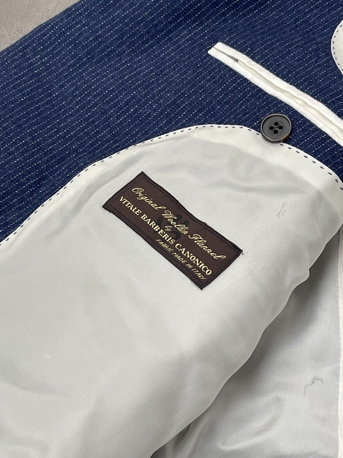 Suitsupply SS15 Suitsupply Havana White Striped Navy Wool Casual Blazer Size US L / EU 52-54 / 3 - 16 Thumbnail