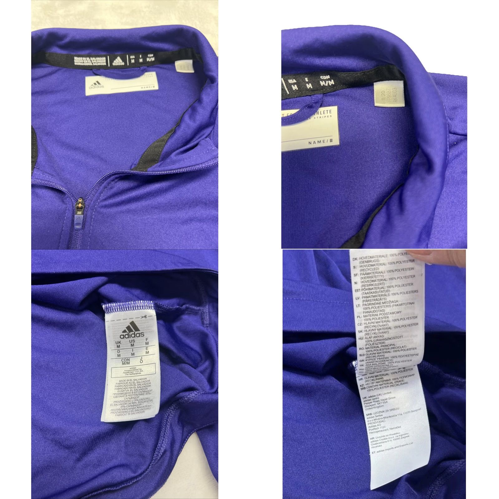 Adidas Adidas AEROREADY Pullover Zip Men's M Blue Athletic Training Shirt Size US M / EU 48-50 / 2 - 8 Thumbnail
