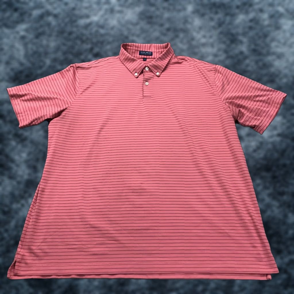 Peter Millar Peter Millar Crown Crafted Polo Shirt Mens 2XL Pink Stretch Crown Crafted Golf Logo polo shirt 2XL Mens Pink Sports Preppy Classic Golf Mens Size US XXL / EU 58 / 5 - 1 Thumbnail