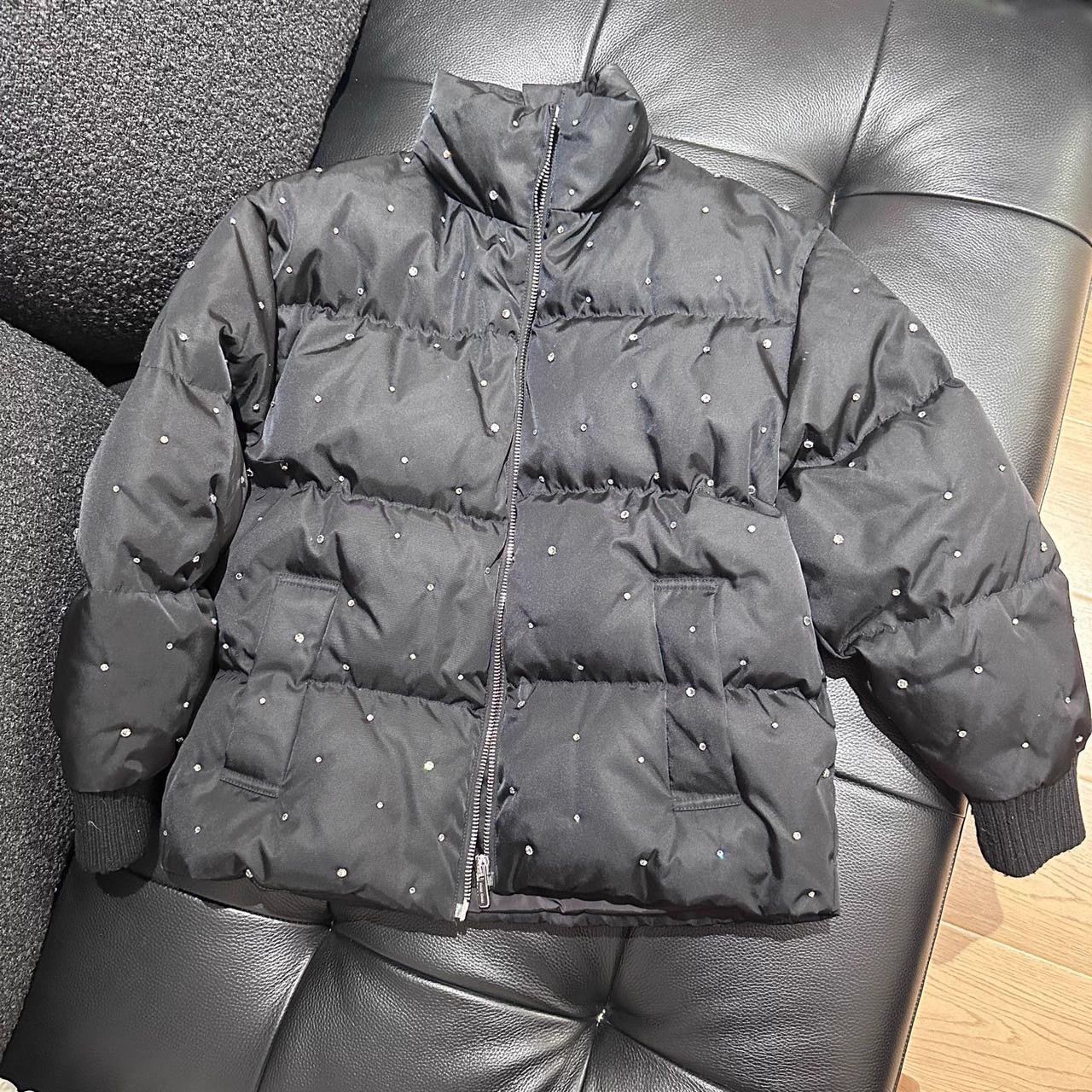Miu Miu Miu Miu Black Full Crystal Stand Collar Short Down Jacket 36 Size XS / US 0-2 / IT 36-38 - 1 Thumbnail