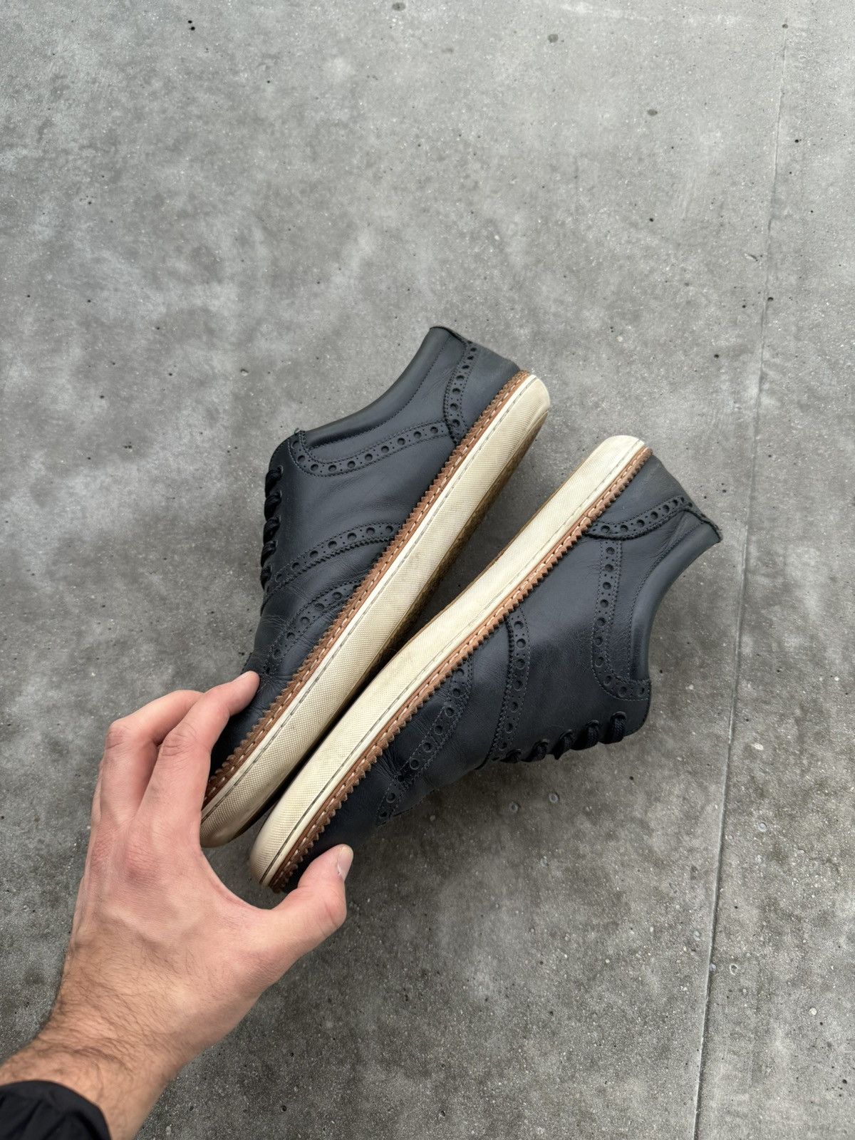 Designer × Louis Vuitton × Vintage Louis Vuitton Brogue Leather Oxford Lace Up Sneakers Size US 9 / EU 42 - 4 Thumbnail