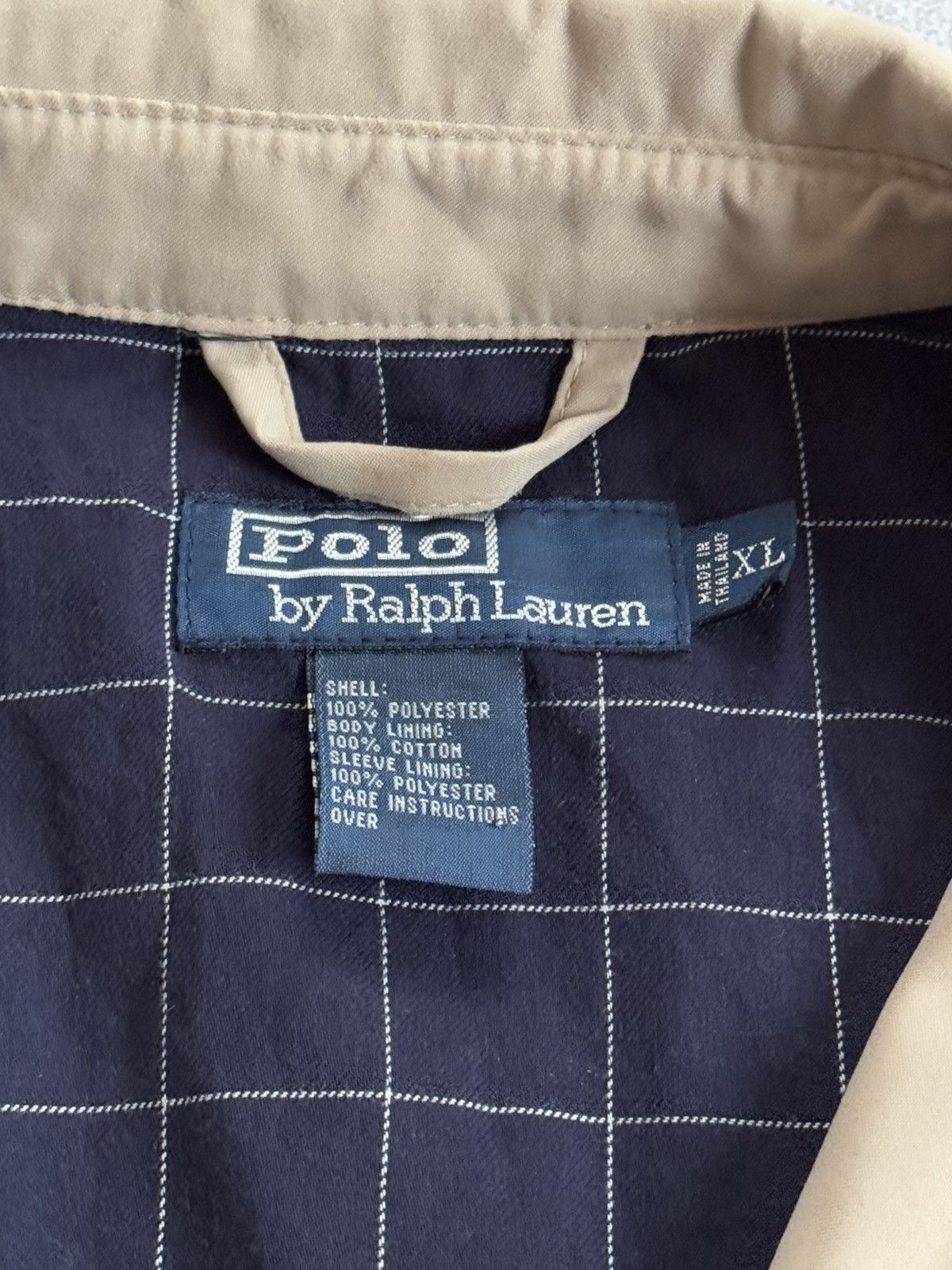 Polo Ralph Lauren × Vintage Polo Ralph Lauren XL beige zip bomber jacket collared 90s Size US XL / EU 56 / 4 - 11 Thumbnail
