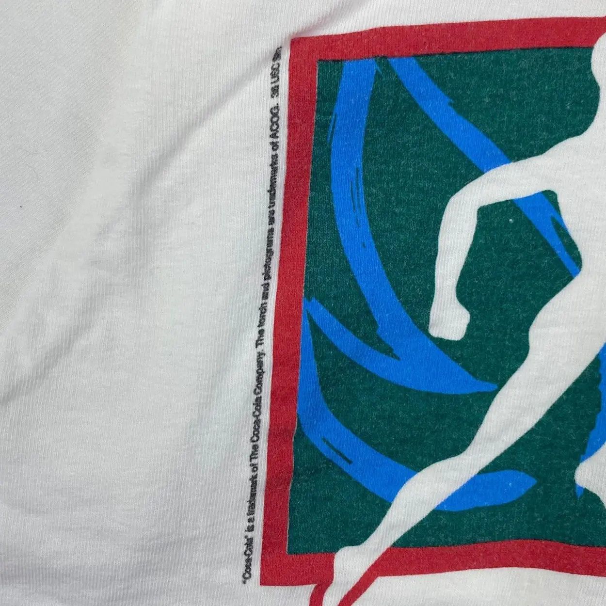 USA Olympics Vintage 1996 OLYMPIC ATLANTA COCA COLA Tee Shirt Top Size US L / EU 52-54 / 3 - 4 Thumbnail
