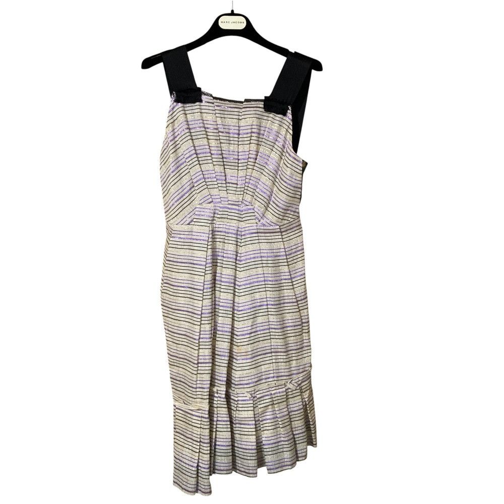 Marc Jacobs MARC JACOBS Grit Border Sleeveless Dress Cotton Dresses DUTY FREE for USA