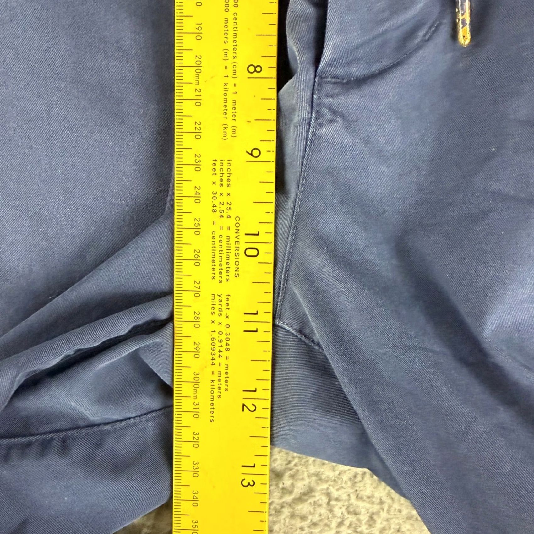 Nike Nike Chino Pants Mens 34 Blue Drawstring Twill Casual Tapered Sportswear Size US 33 - 7 Thumbnail