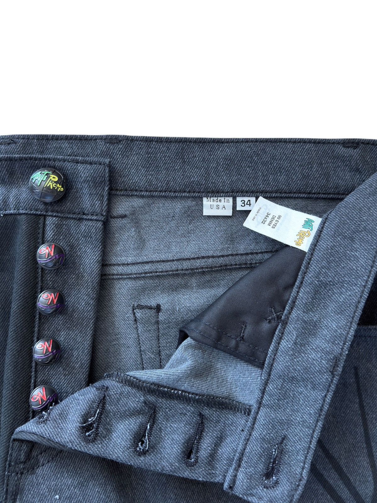 Matty Boy Matty Boy ‘99 Eyes’ Black Denim Jeans Size US 34 / EU 50 - 7 Thumbnail