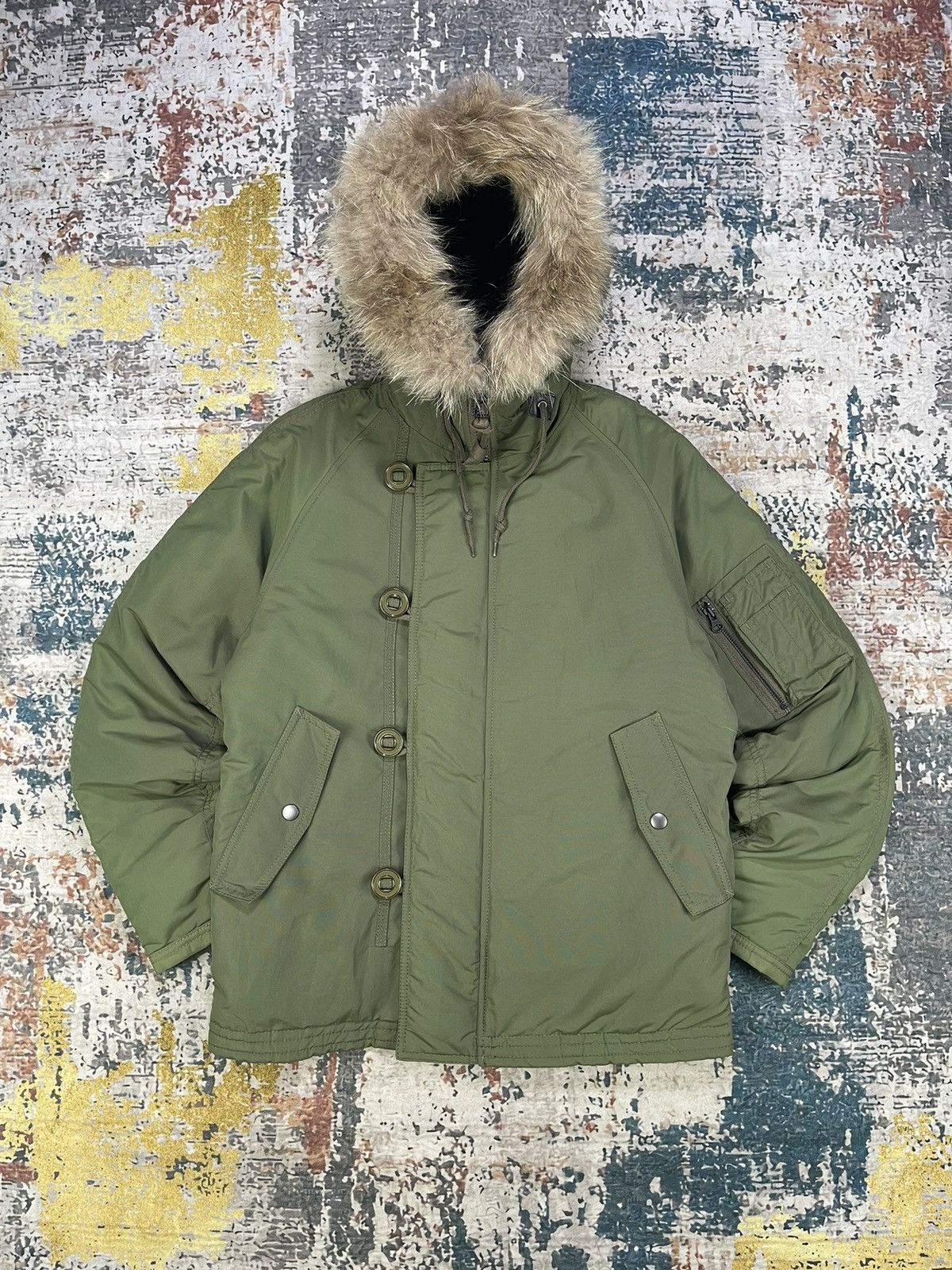 Japanese Brand Back Number Flying Bomber Snorkel Furry Hoodies Size US S / EU 44-46 / 1 - 2 Thumbnail