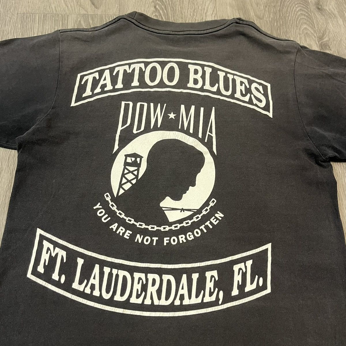Vintage Vintage 90s Tattoo Blues POW-MIA Ft Lauderdale FL T shirt S Size US S / EU 44-46 / 1 - 3 Thumbnail