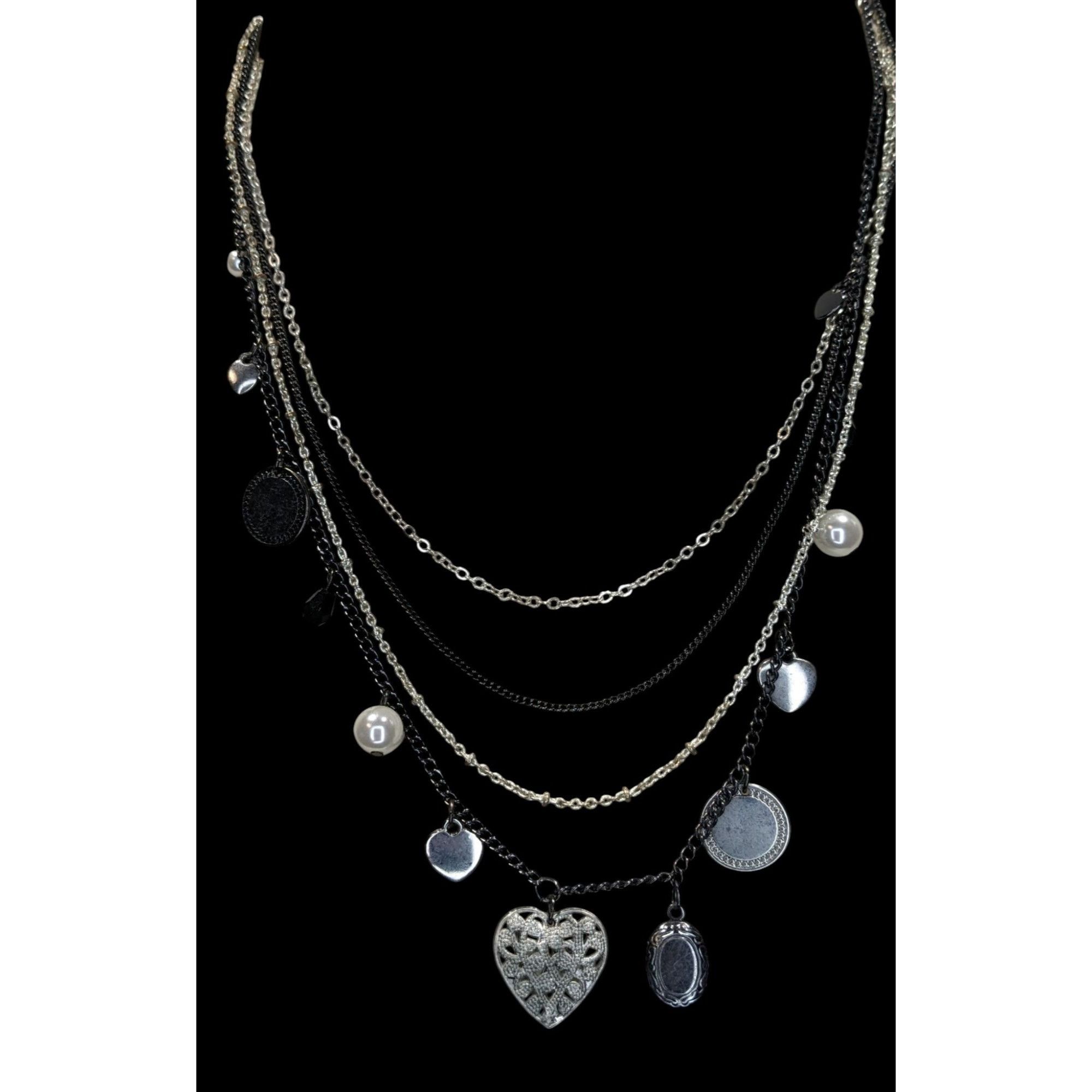 Express Y2K Victorian Style Express Charm Necklace With Tiny Locket Size ONE SIZE - 1 Thumbnail