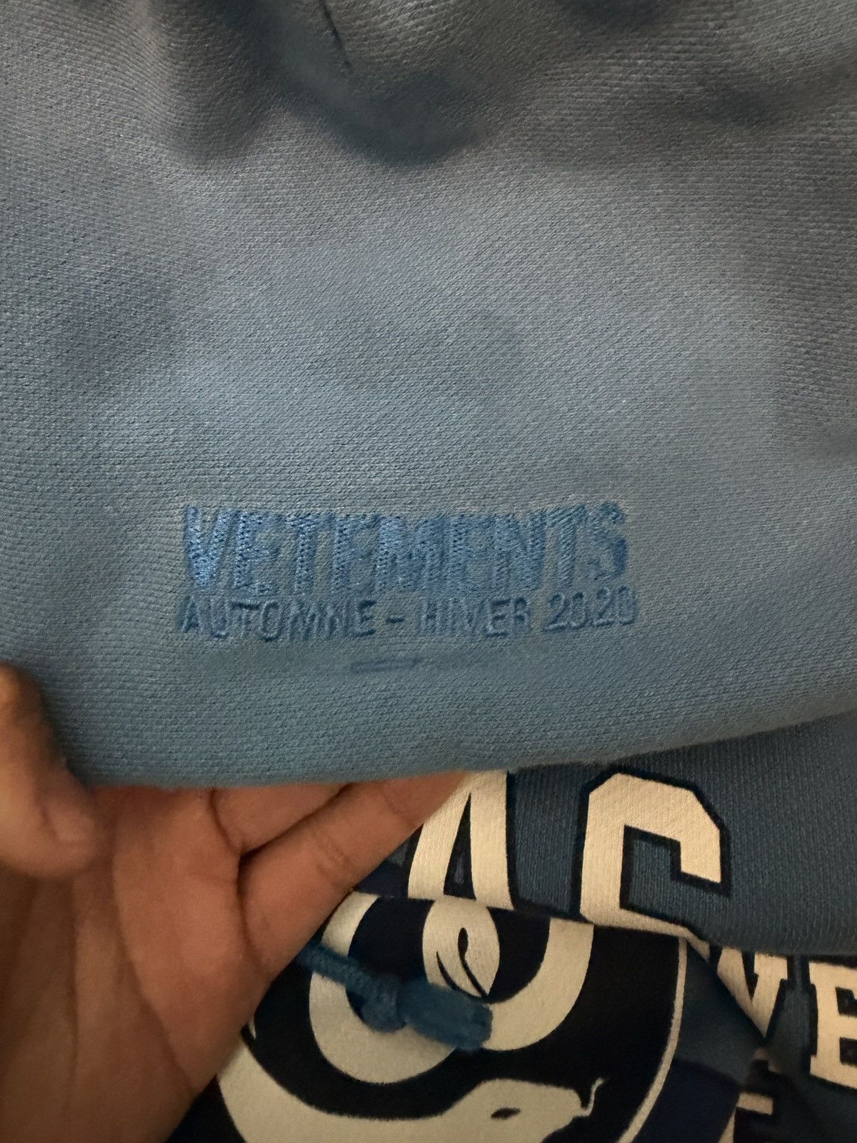 Vetements Vetements Marianas Web Blue Hoodie Size US XS / EU 42 / 0 - 6 Thumbnail
