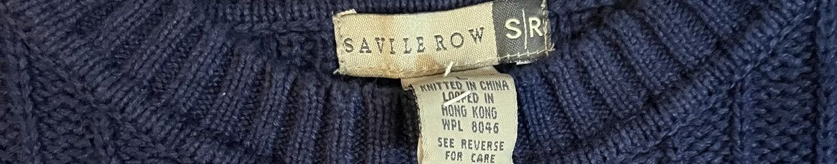 Savile Row × Vintage FinalSale! Vintage Cable Knit Sweater Size US L / EU 52-54 / 3 - 3 Thumbnail