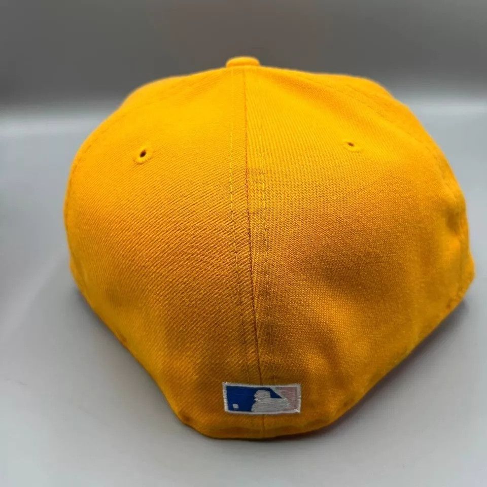 New Era Chicago Cubs Hat Men 7 5/8 Yellow 59Fifty New Era Fitted Cap Size ONE SIZE - 4 Thumbnail