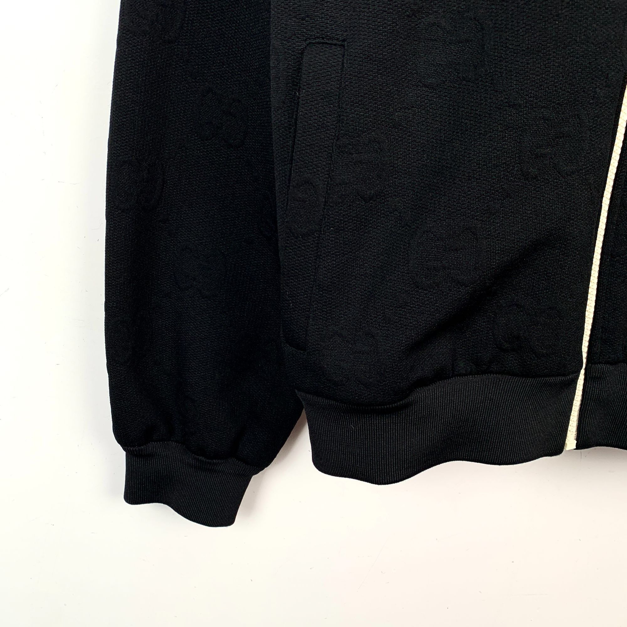 Gucci Gucci Black GG Jacquard Pattern Knit Hooded Zip-Up Jacket (S Size M / US 6-8 / IT 42-44 - 4 Thumbnail