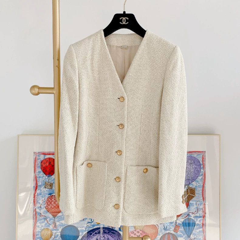 Gucci Beige Knitted Jacket with Buttons- DMC
