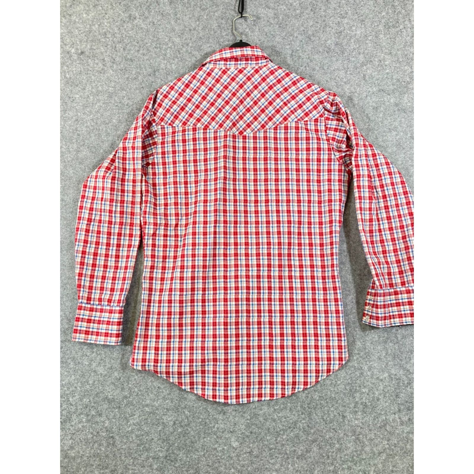 Vintage Ely Cattleman Shirt Mens M Red Blue Plaid Pearl Snap Long Sleeve Pockets Button-Up Western Cowboy Size US M / EU 48-50 / 2 - 5 Thumbnail