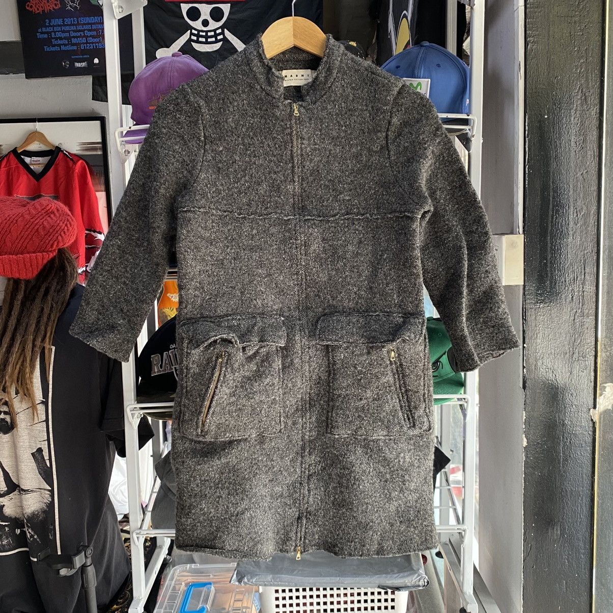 Designer × Marni Marni Winter Edition 2009 Virgin Wool Zipper Coats Size US XS / EU 42 / 0 - 1 Thumbnail