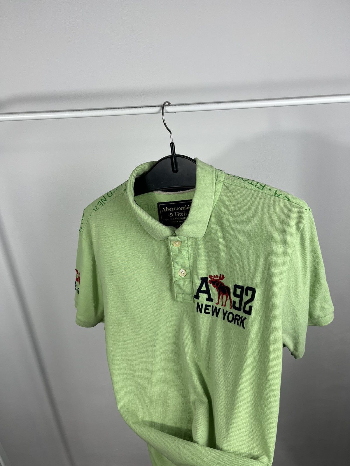 Abercrombie & Fitch Abercrombie & Fitch Green Polo Shirt Logo Print Size M Size US M / EU 48-50 / 2 - 9 Thumbnail