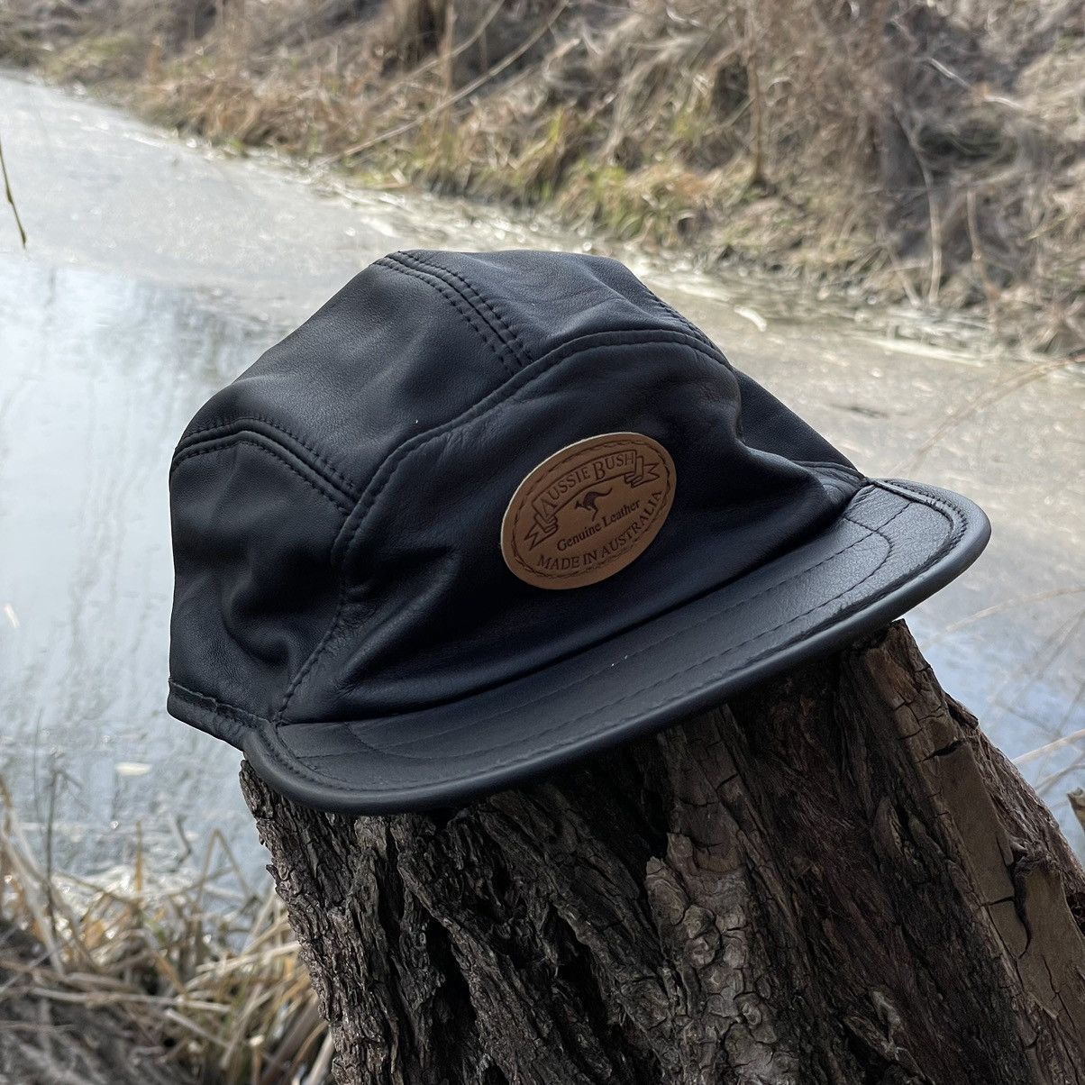Vintage Vintage Five Panel Cap Leather Aussie Bush Y2K 90s USA Size ONE SIZE - 10 Thumbnail