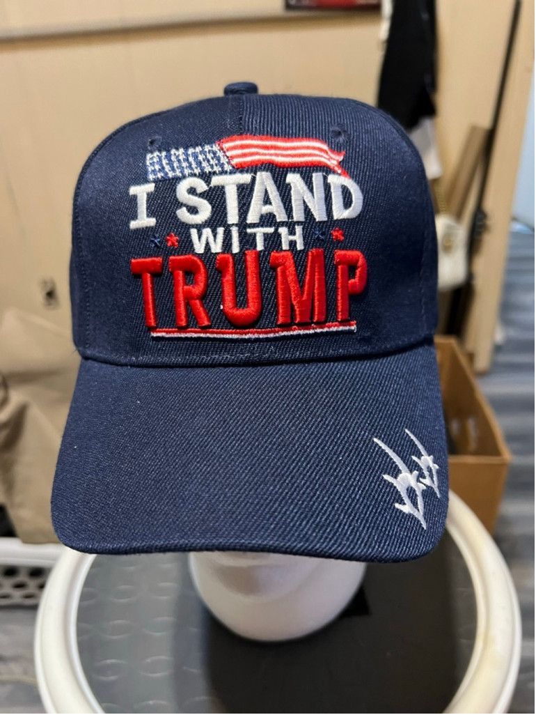 The Unbranded Brand Men's Unbranded Blue 'I Stand With Trump' Baseball Hat Size ONE SIZE - 1 Thumbnail
