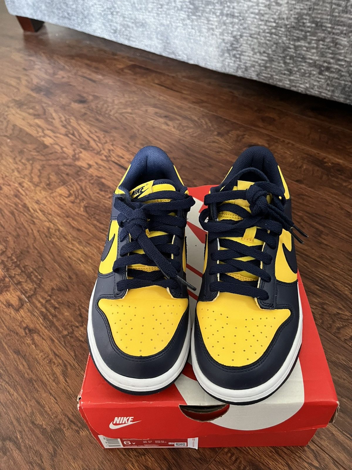 Nike Nike Dunk Low Michigan Youth 6 Size US 8 / IT 38 - 2 Thumbnail