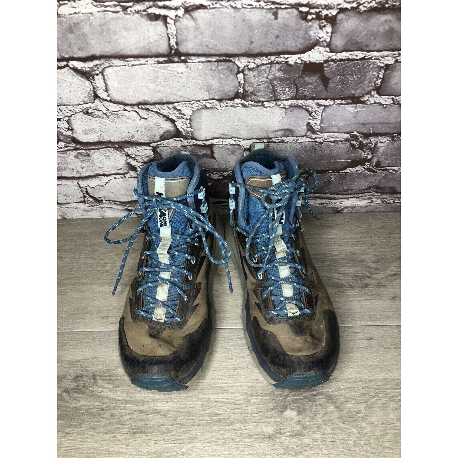 Hoka Men's Hoka One One Kaha GTX Gore-Tex Blue & Gray Mid Hiking Size US 8 / IT 38 - 17 Thumbnail
