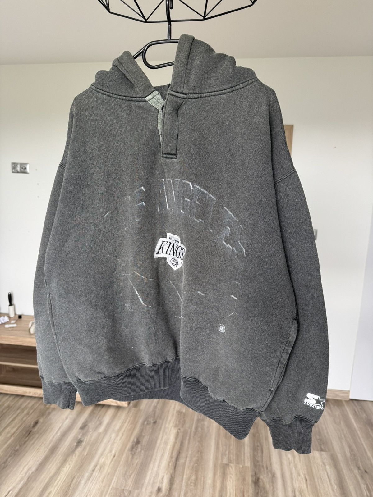 NHL × Vintage Vintage 1992 Los Angeles Kings Hoodie Starter Washed NHL y2k Size US M / EU 48-50 / 2 - 21 Thumbnail