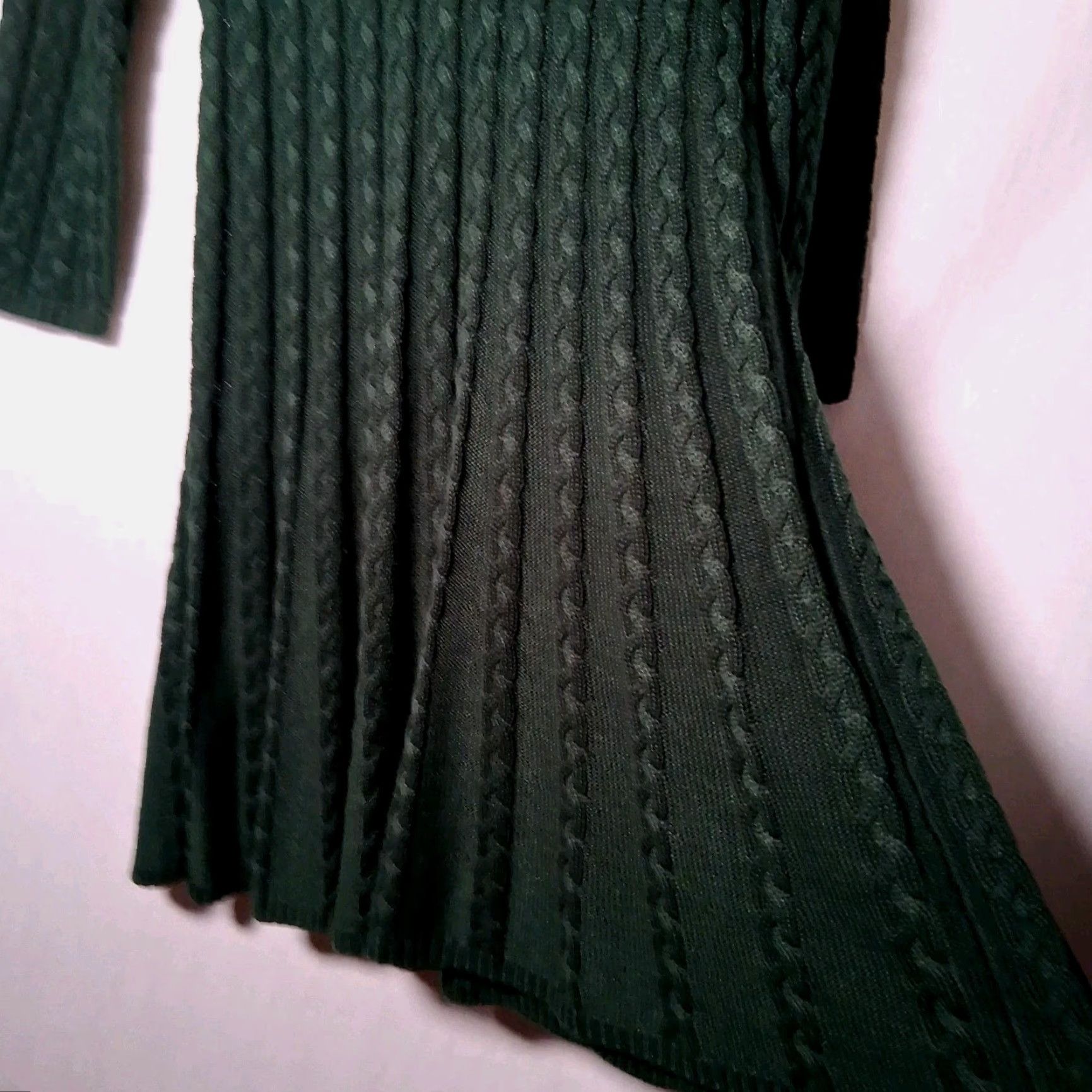 Vintage JH Jessica Howard Dress Large Hunter Green Cable Knit Long Sleeve Party Size L / US 10 / IT 46 - 5 Thumbnail