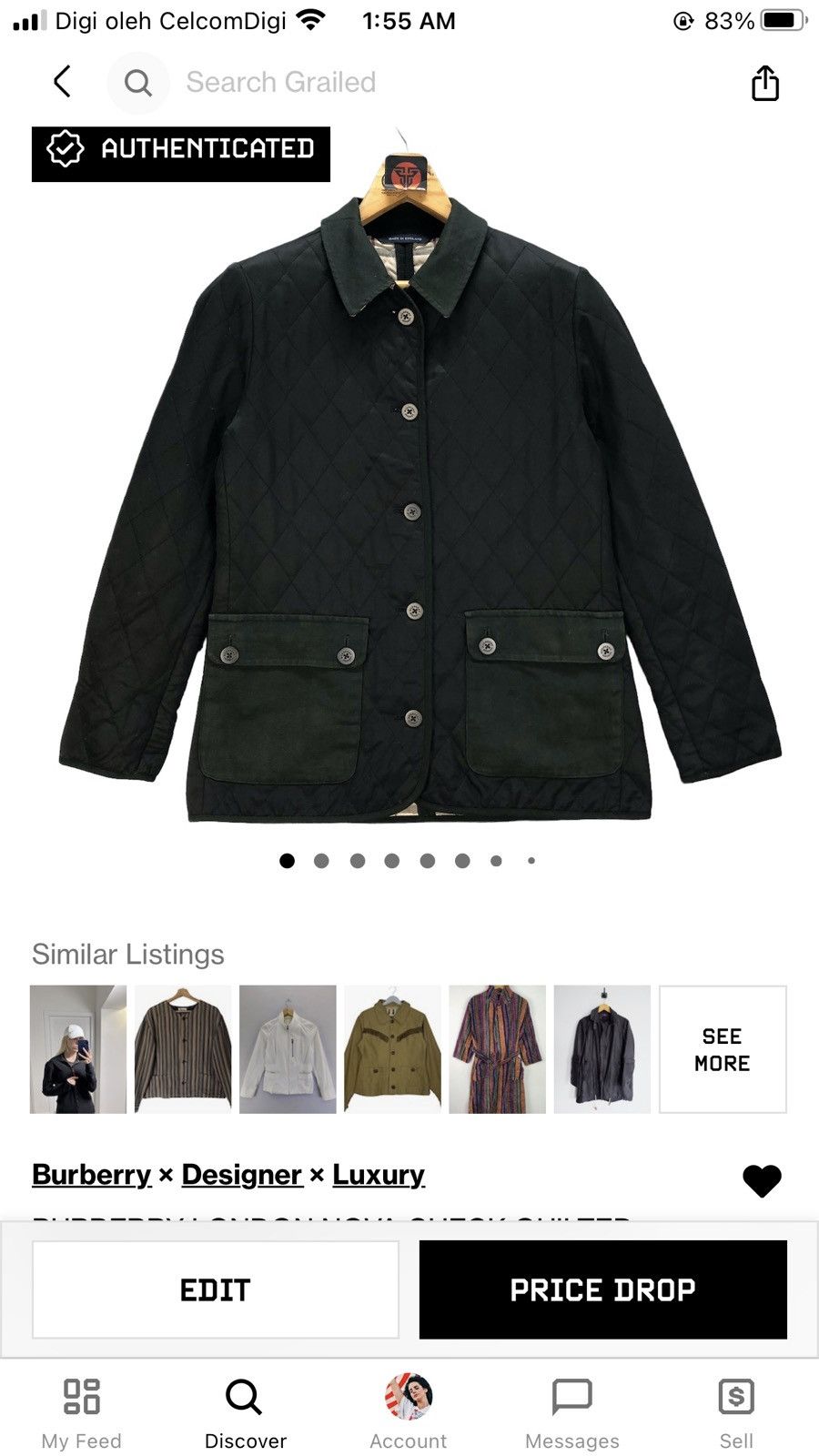 Burberry BURBERRY LONDON NOVA CHECK QUILTED JACKET #7238-120 Size M / US 6-8 / IT 42-44 - 16 Thumbnail