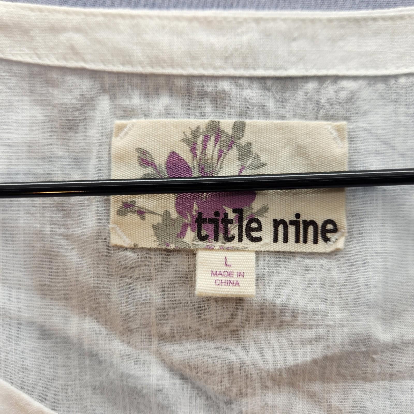 Designer Title Nine Maori Tunic Linen White Size Large NWT New Size L / US 10 / IT 46 - 5 Thumbnail