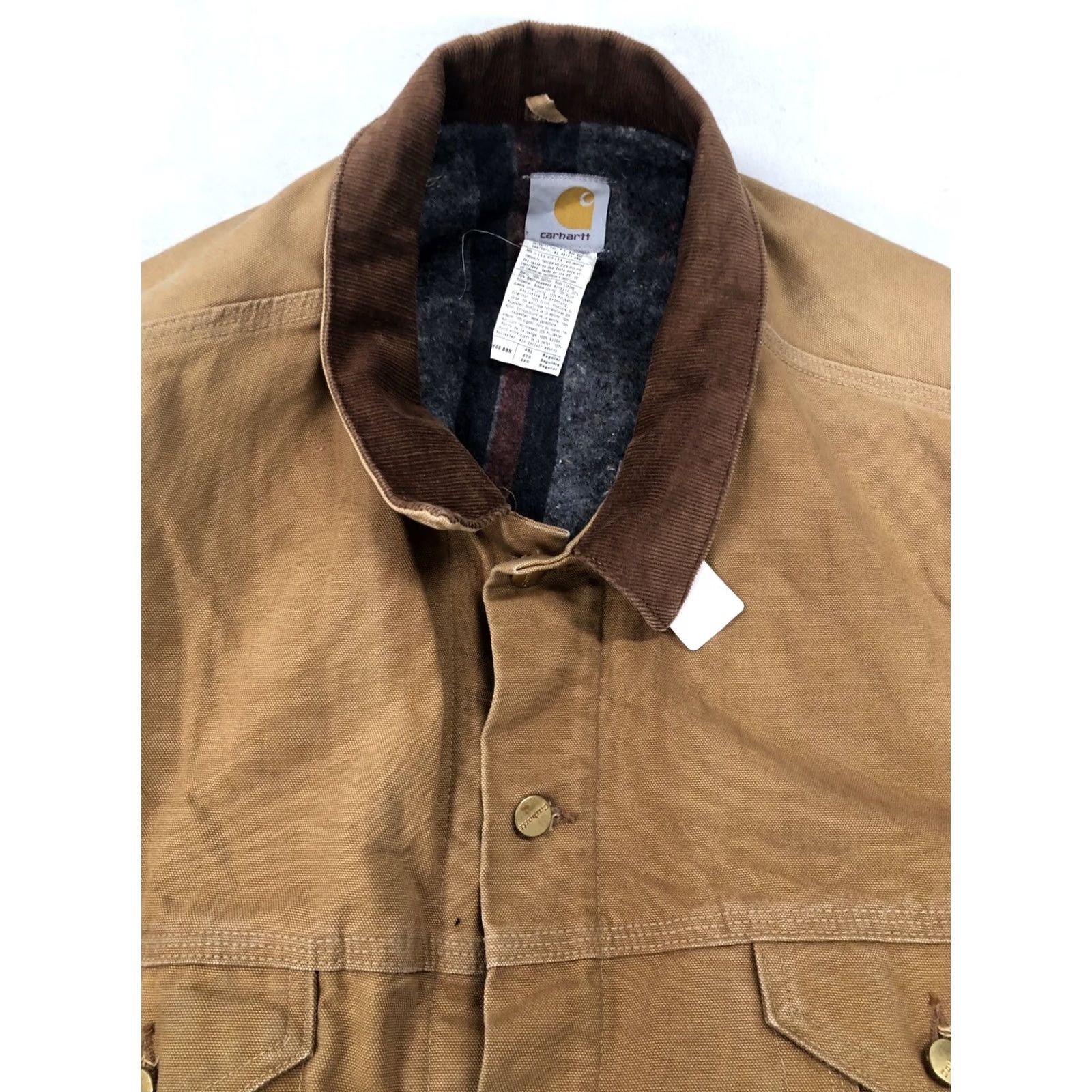 Carhartt VINTAGE Carhartt J148 4XL Trucker Jacket Bomber Coat USA Made Brown Lined Big & Tall Mens Size US XXL / EU 58 / 5 - 3 Thumbnail