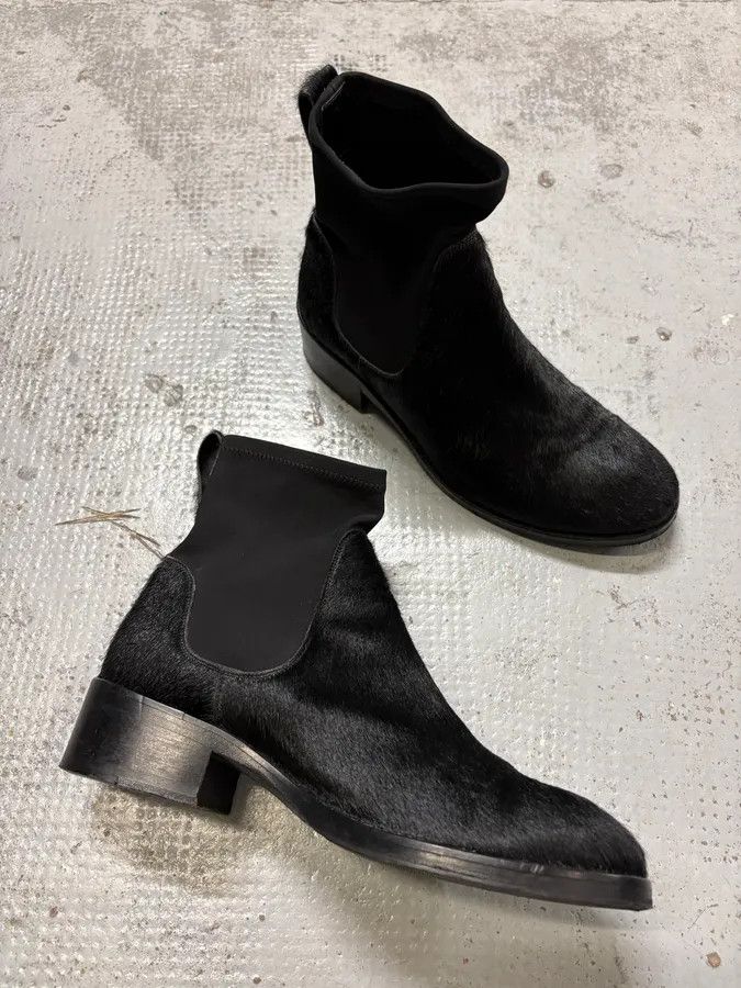 Acne Studios Acne Studios Black Calf Hair Leather Chelsea Boots Size US 6 / IT 36 - 5 Thumbnail