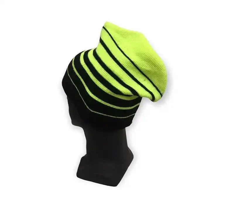 Japanese Brand × Vintage Japanese Brand Stripe Design Beanie Hat Size ONE SIZE - 3 Thumbnail