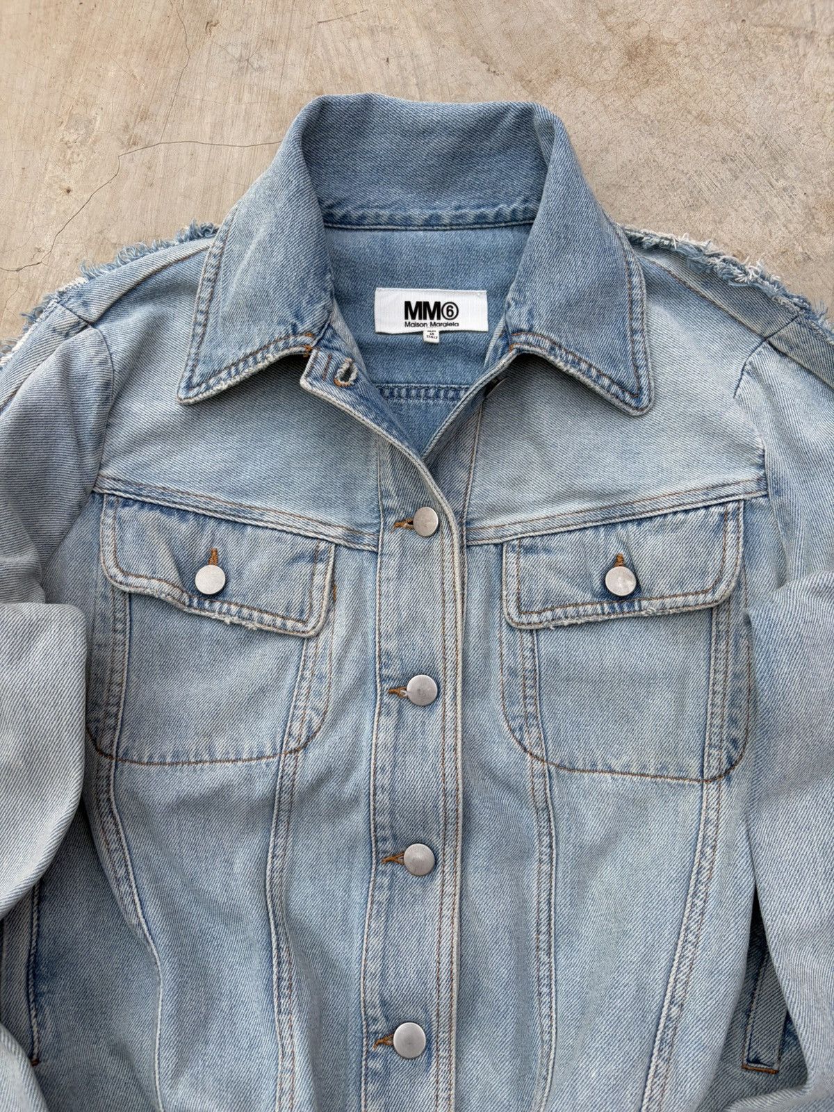 Maison Margiela SS2017 Maison Margiela Two Tone Denim Jacket Size US S / EU 44-46 / 1 - 2 Thumbnail