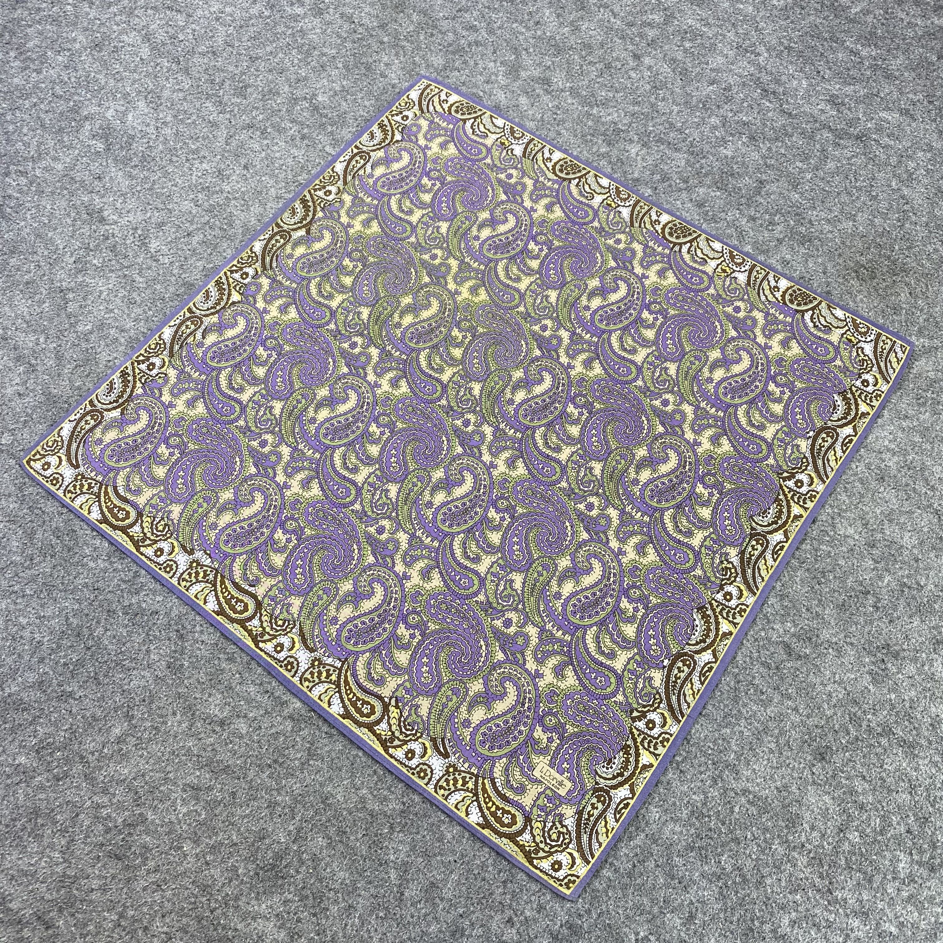 Designer L.DORVILLE handkerchief bandana handky paisley-B1437 Size ONE SIZE - 4 Thumbnail