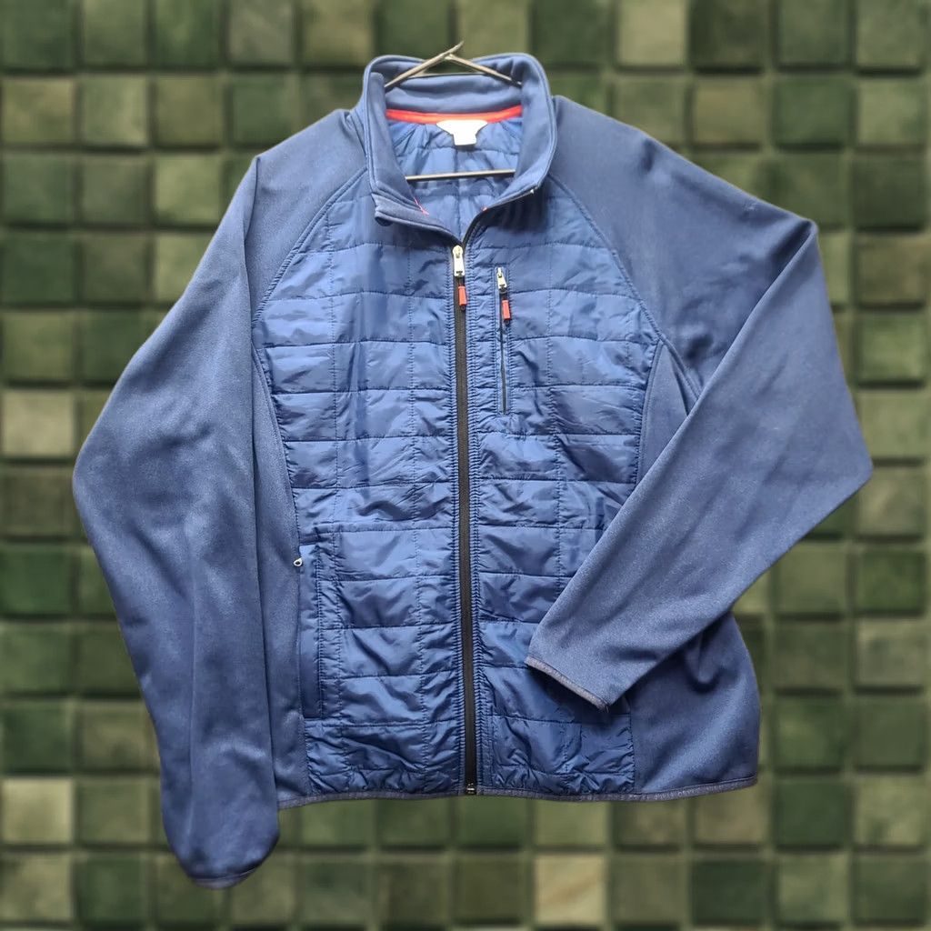 Orvis Orivs Quilted Jacket Mens XL Regular Fit Full Zip Gorpcore Jacket Blue Quilted Full Zip Stand-Up Collar Outdoor Casual Sportswear Size US XL / EU 56 / 4 - 1 Thumbnail