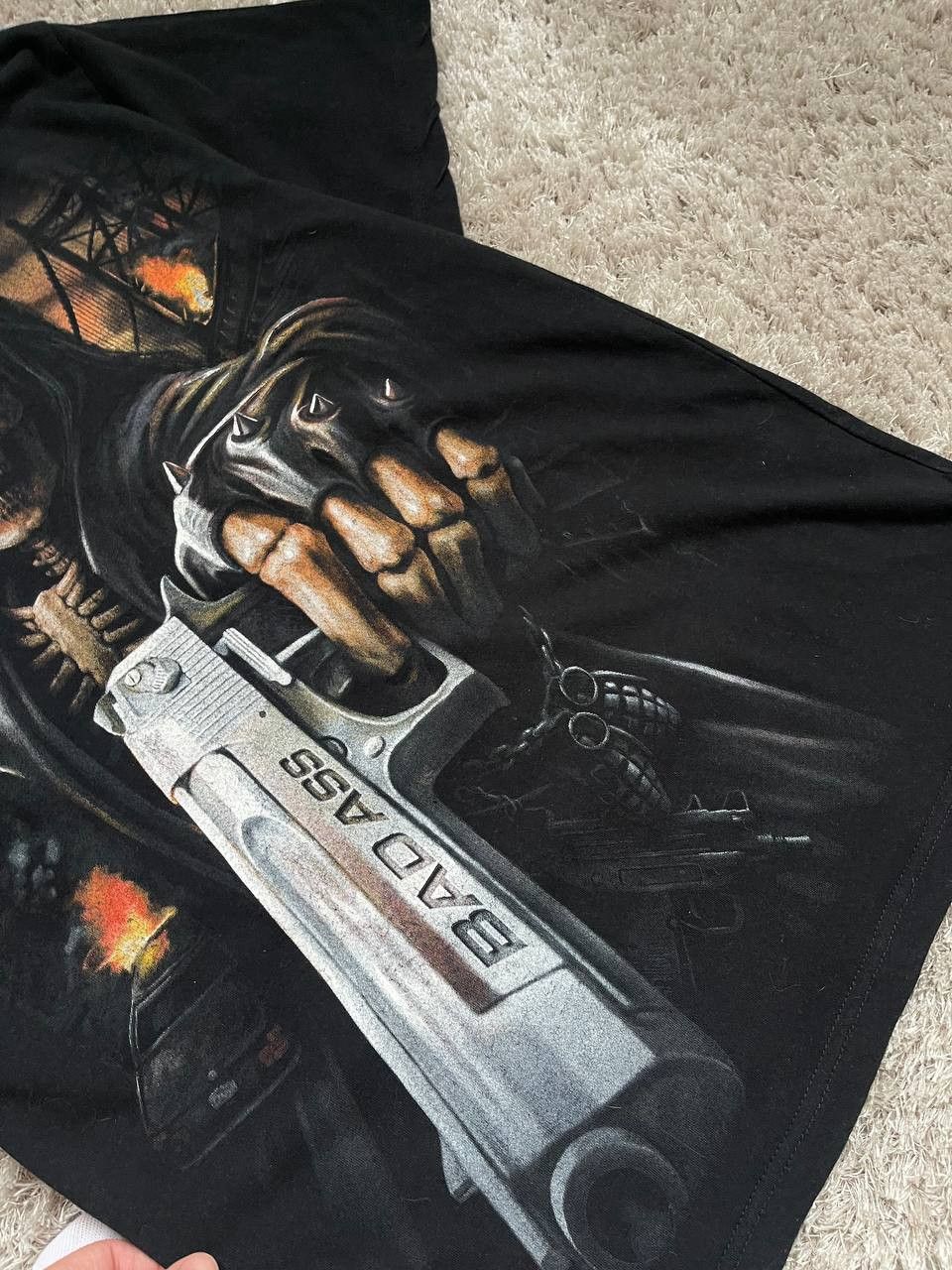 Band Tees × Rap Tees × Vintage Men’s Vintage 00s T-Shirt Spiral Ban Ass Hype Biker Tee💀 Size US M / EU 48-50 / 2 - 6 Thumbnail