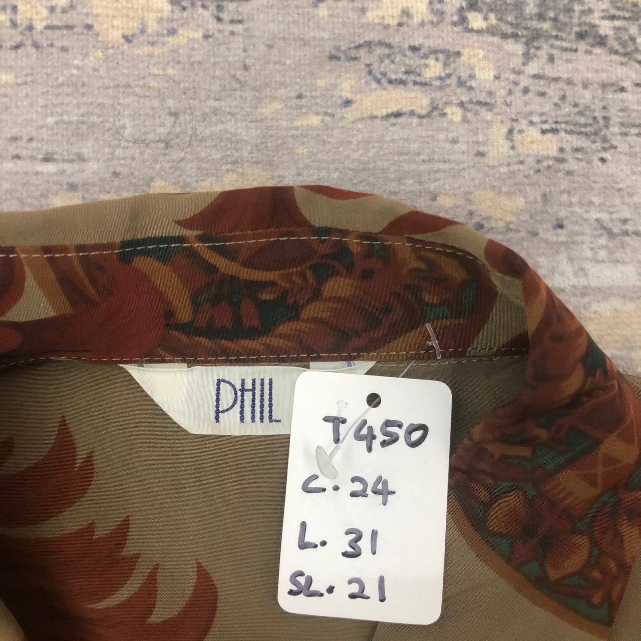 Japanese Brand T450 VTG MADE IN JAPAN PHIL SILK ART SHIRTS Size US XL / EU 56 / 4 - 6 Thumbnail
