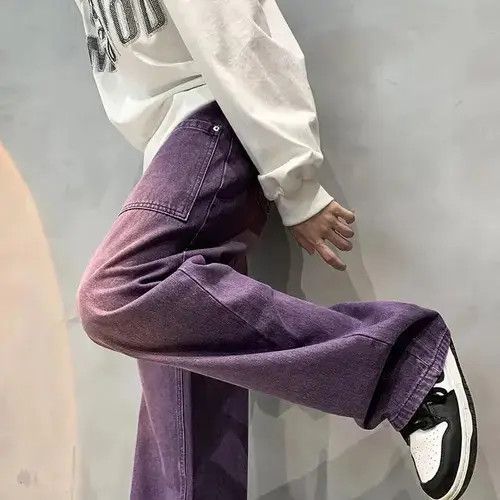 Japanese Brand Purple Wide Jeans Size US 34 / EU 50 - 7 Thumbnail