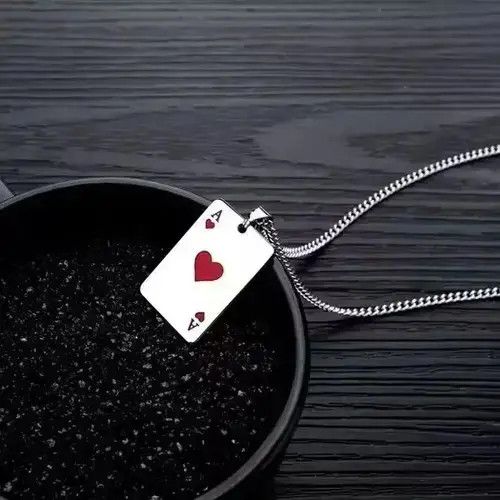 Japanese Brand Vintage Ace Poker Cards Chain Player Chrome Solitaire King Size ONE SIZE - 3 Thumbnail