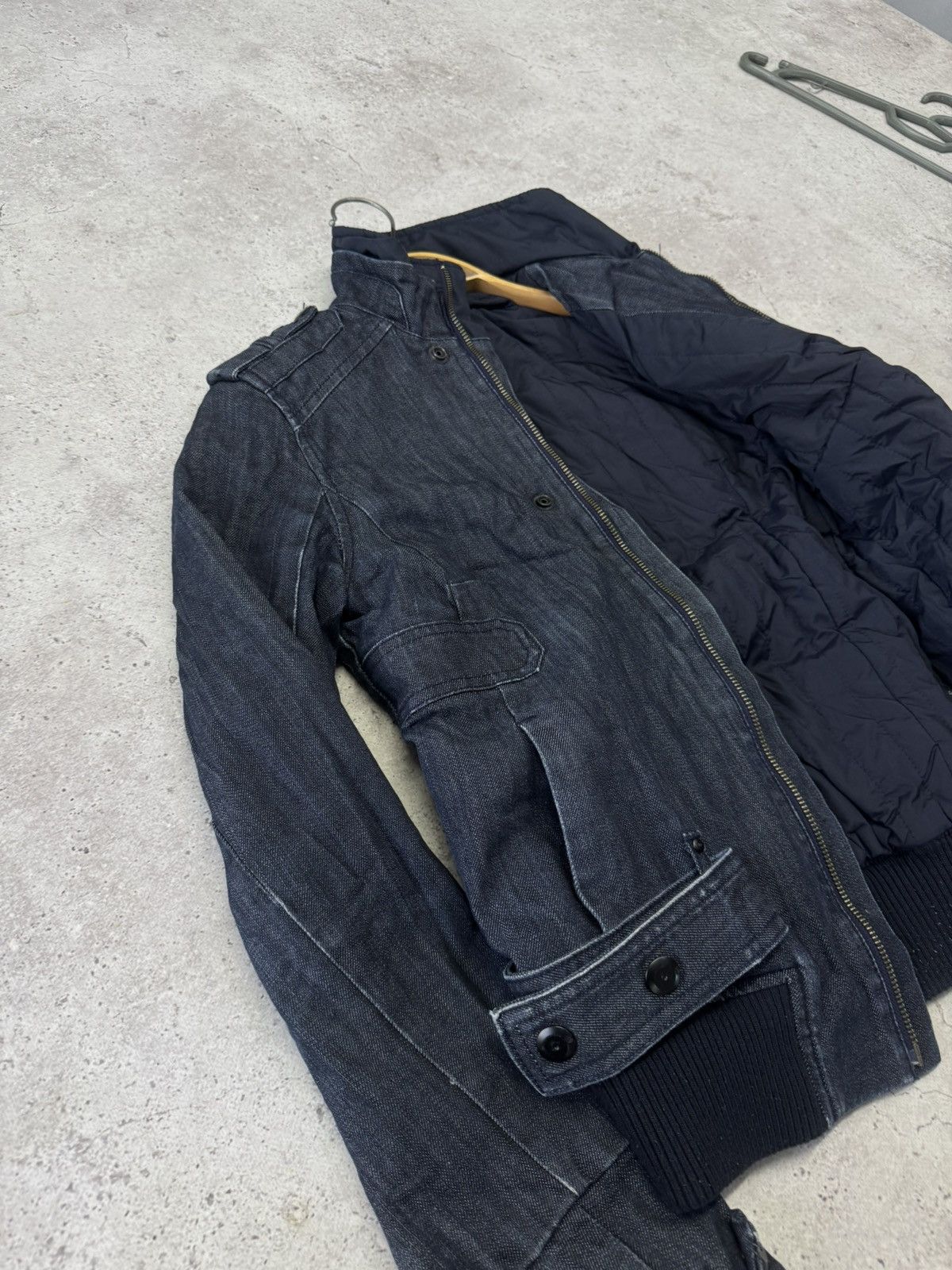 Undercover Vintage 90s Denim Bandage Bomber Jacket Size US S / EU 44-46 / 1 - 9 Thumbnail