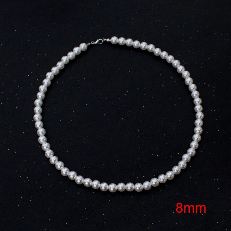 Jewelry Pearl Necklace Casual Chain Jewelry Classic Imitation Bead Size ONE SIZE - 3 Thumbnail