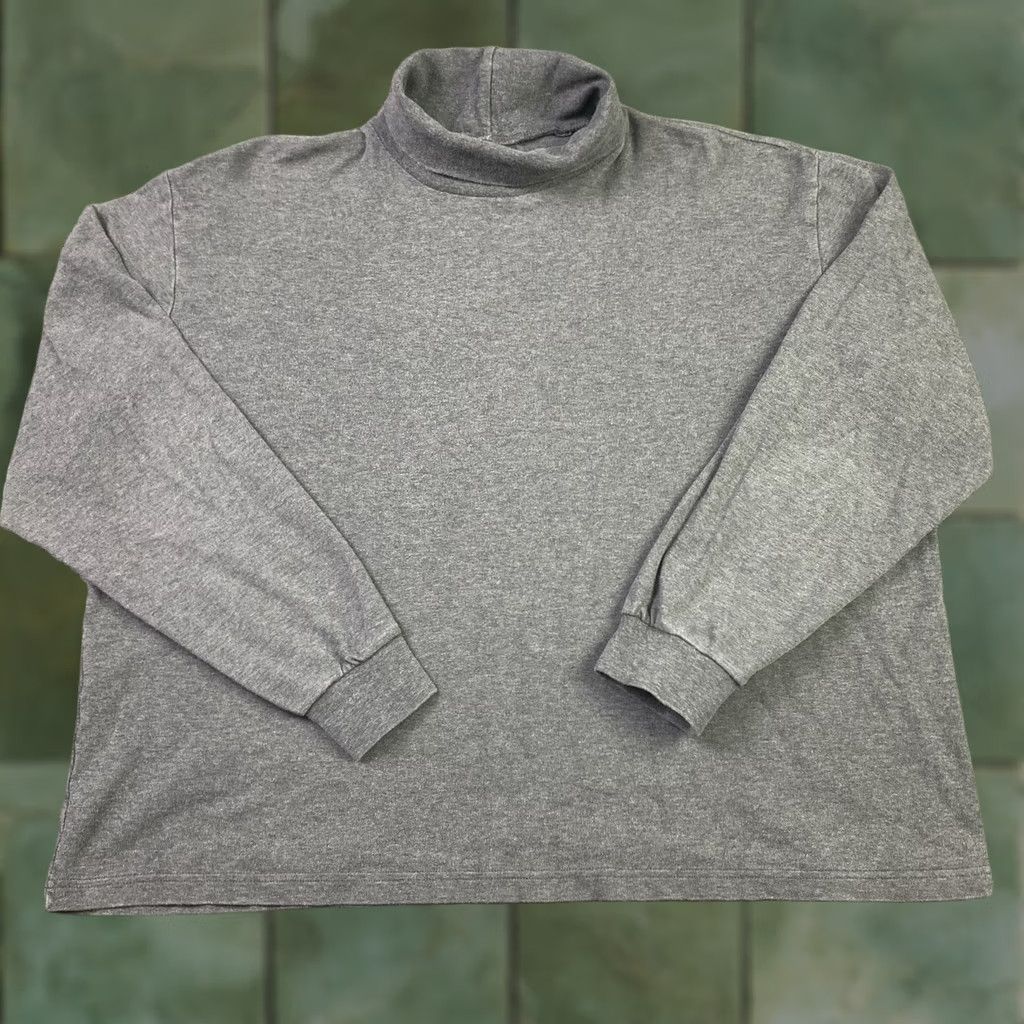 Vintage VINTAGE Cambridge Classics Turtleneck Shirt Men M Gray 90s USA | 100% Cotton Long Sleeve / Heavy Made Size US M / EU 48-50 / 2 - 1 Thumbnail