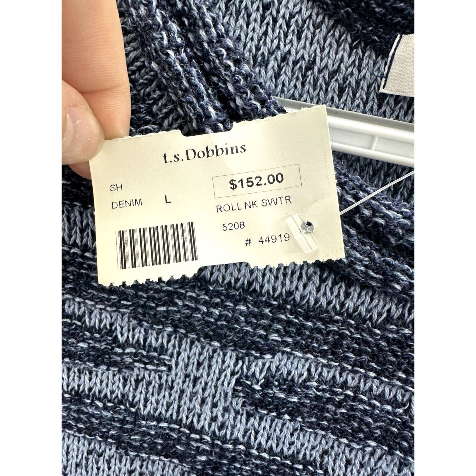 Vintage Skovhuus for T.S. Dobbins Womens Sweater Size Large Blue Rolled Neck NWTs Size L / US 10 / IT 46 - 4 Thumbnail