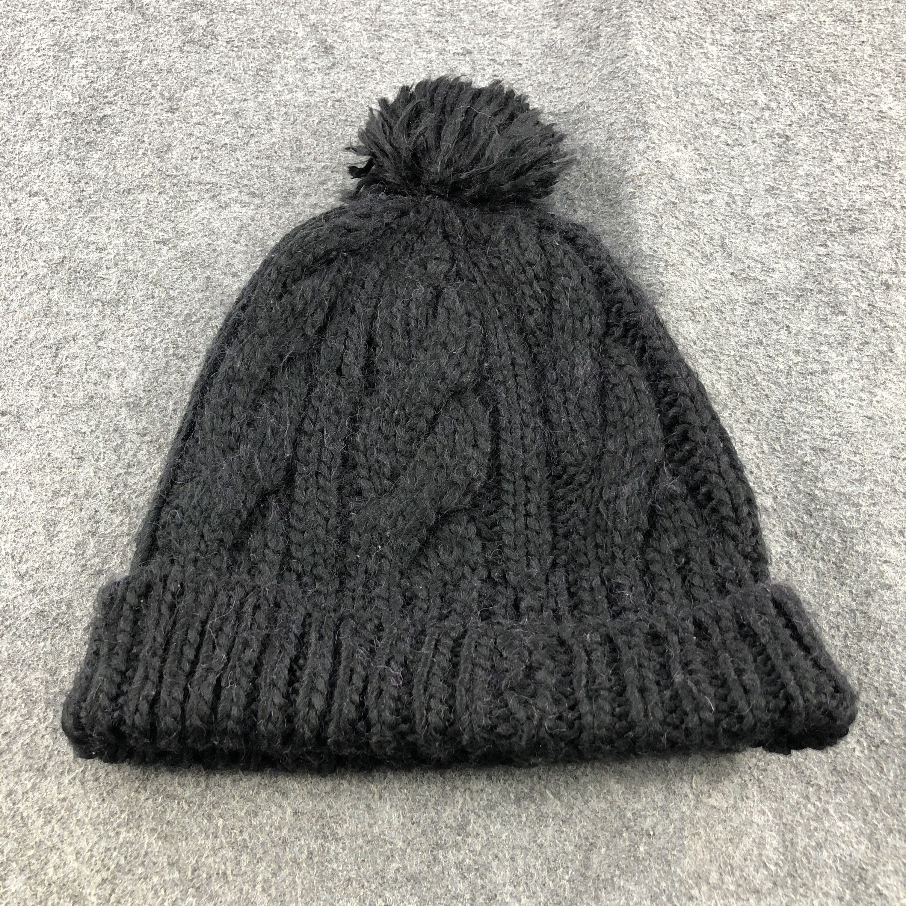 Vintage Glared Cable Knit Bobble Slouchy Beanie Snowcap B162 Size ONE SIZE - 4 Thumbnail