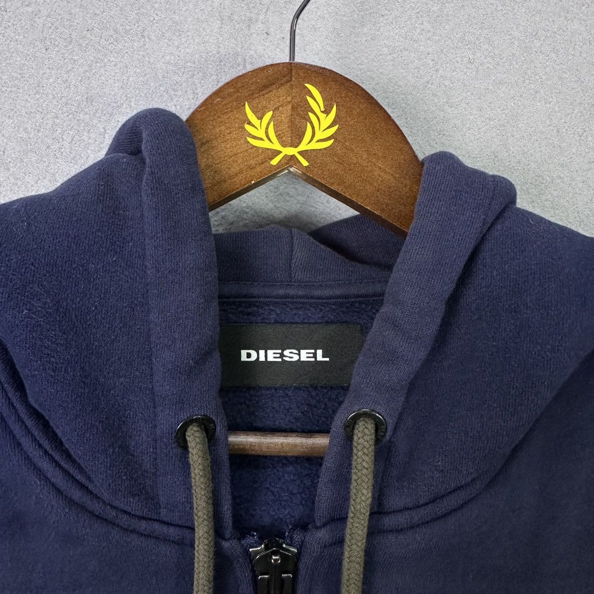 Diesel Zip Hoodie Jacket Navy Olive