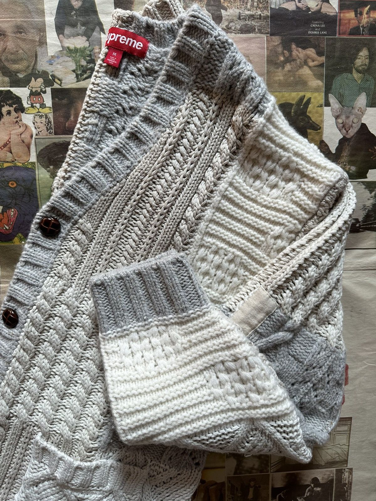 Supreme cable hotsell knit cardigan