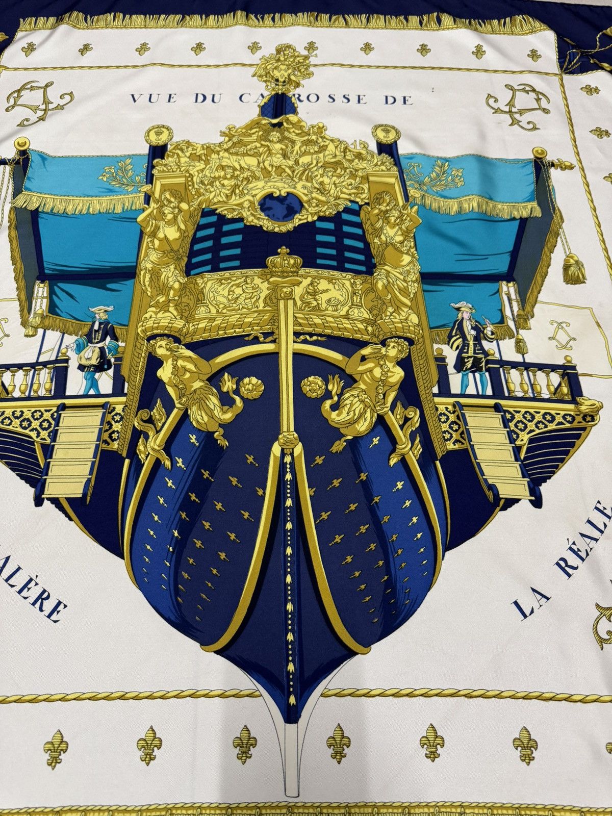 Hermes HERMES PARIS VUE DU CAROSSE DE LA GALERE LA REALE 1953 SCARF Size ONE SIZE - 11 Thumbnail