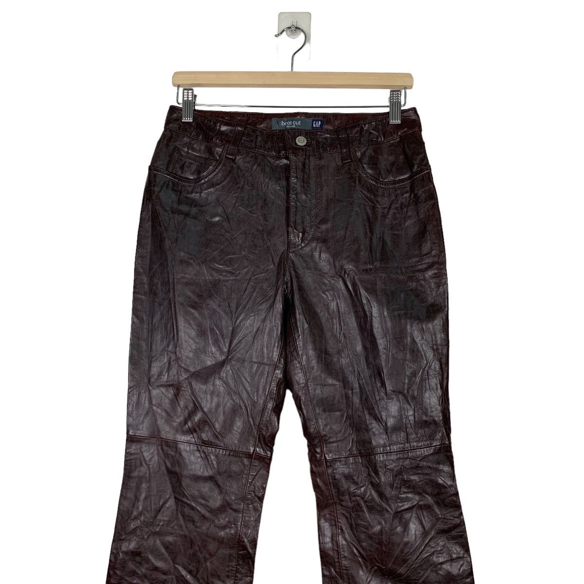 Gap Y2K Fall 00 GAP Bootcut Leather Pant #0051-C4 Size US 28 / EU 44 - 4 Thumbnail